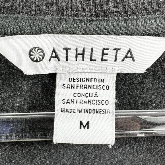 Athleta Purana Faux Wrap Cross Over Sweater M Runs Athletic Running Yoga Pilates - Picture 10 of 13